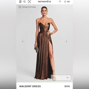 Retrofete Waldorf Dress Small in Coffee Bean NWT